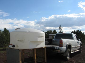 Loading the Water Tank