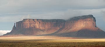 Sunset with Clouds at Monument Valley