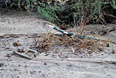 Washed Out Fence