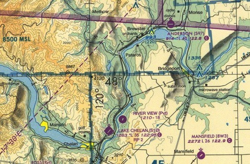 Sectional Chart around Brewster, WA