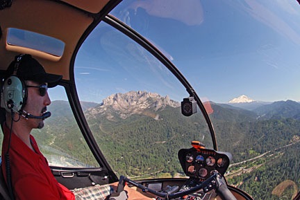 Ryan Flying Near Mt. Shasta