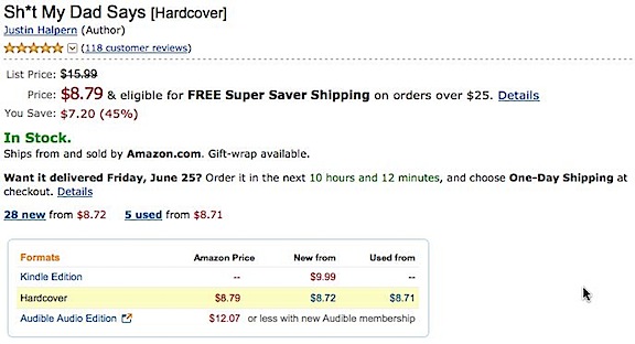 Sh*t My Dad Says Pricing