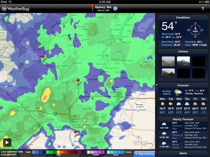 WeatherBug on iPad