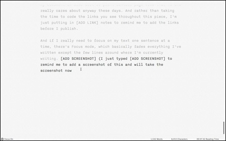 iAWriter Focus Mode