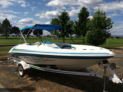 Boat with Top Up