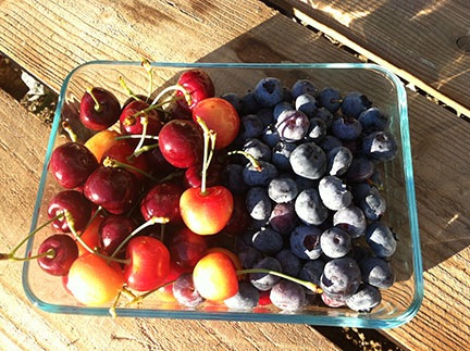 Cherries and Blueberries