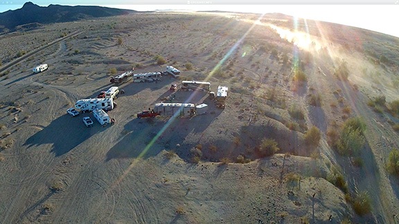 Typical Parker 250 Campsite