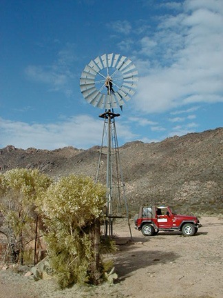 Jeep and Windmill