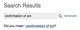 Confirmation of Sin?