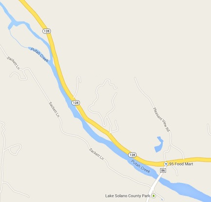 Map of Lake Solano