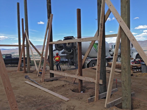 Cement Mixer at Jobsite