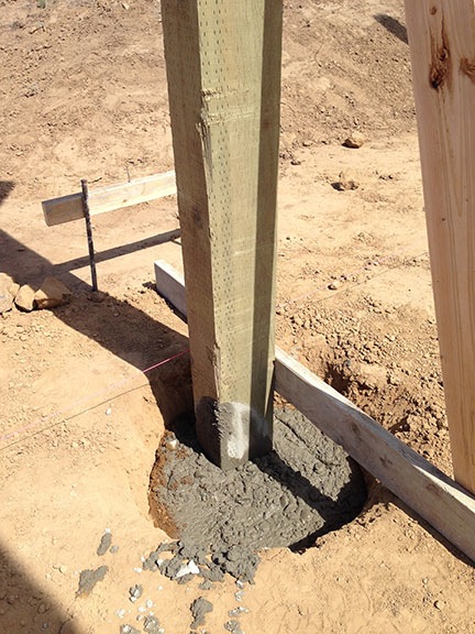 Concrete around Posts