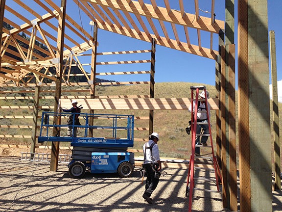 First beam Installed