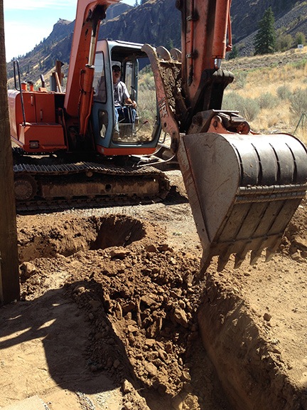Jeff in his Backhoe
