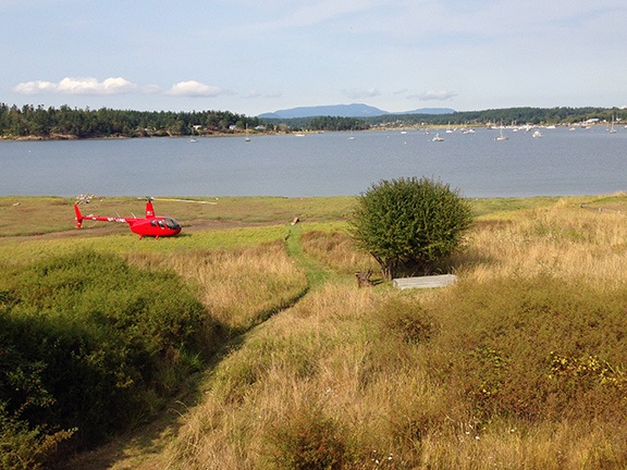 Helicopter at Lopez Island