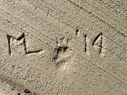 Intials in Concrete