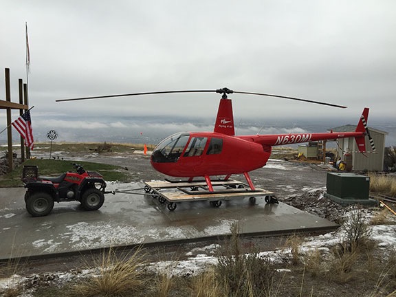 Helicopter on Driveway
