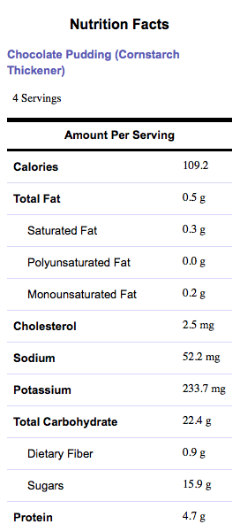 Nutritional Information