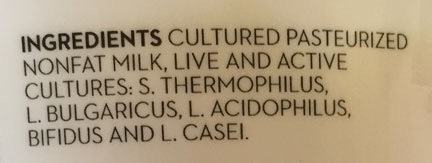 Chobani Yogurt Label