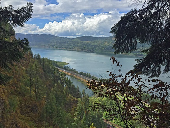 Columbia River from the top of Multomah Falls