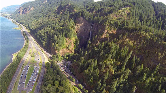 Multnomah Falls from the Air