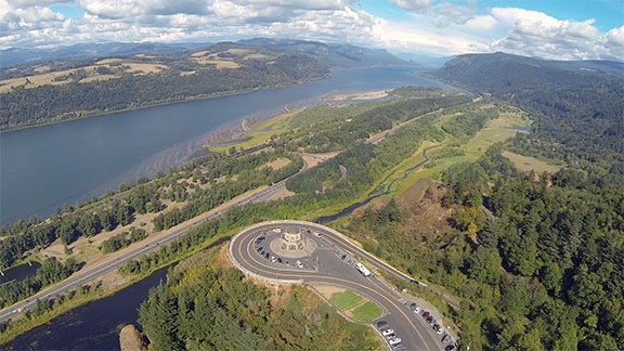 Vista House from the Air