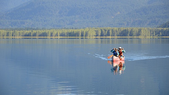 Canoeing on Ross Lake