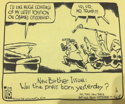 Trump Press Cartoon