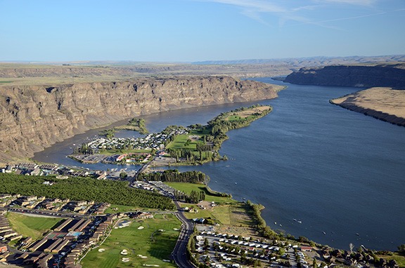 Crescent Bar from the Air