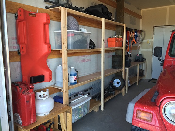 Finished Garage Shelves