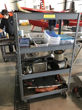 Cart full of parts