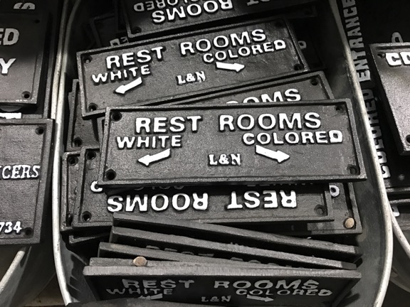 Segregationist Restrooms Sign