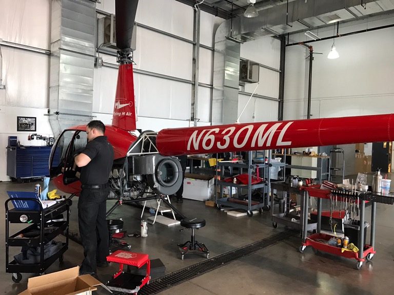 Helicopter in Overhaul