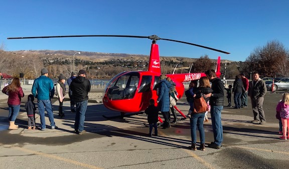 Onlookers Checking Out the Helicopter