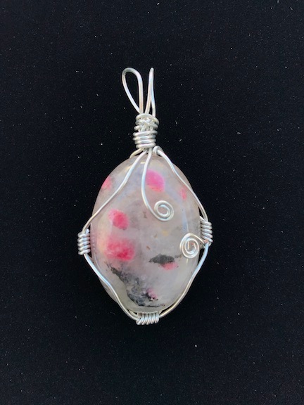 Speckled Agate wrapped in Silver