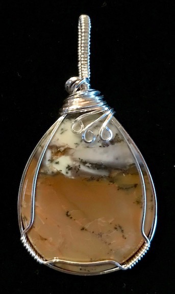 Nevada Dendritic Sage Agate Wrapped in Silver