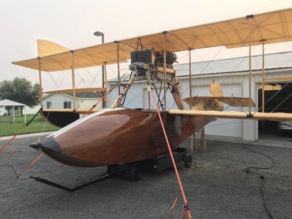 Curtiss Flying Boat in the Driveway