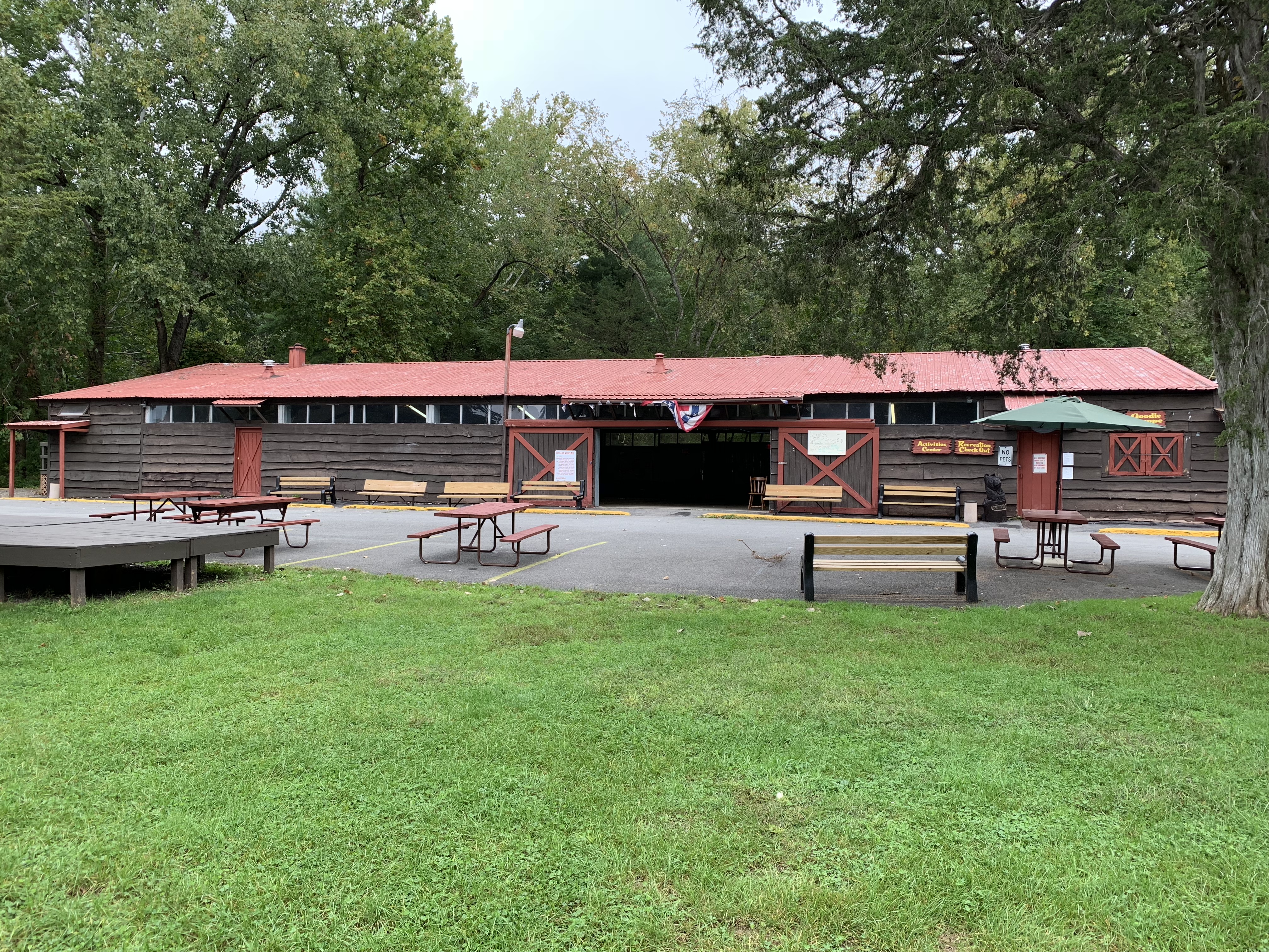 The pavilion.