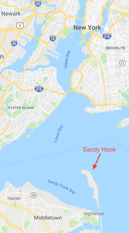 Sandy Hook on Map