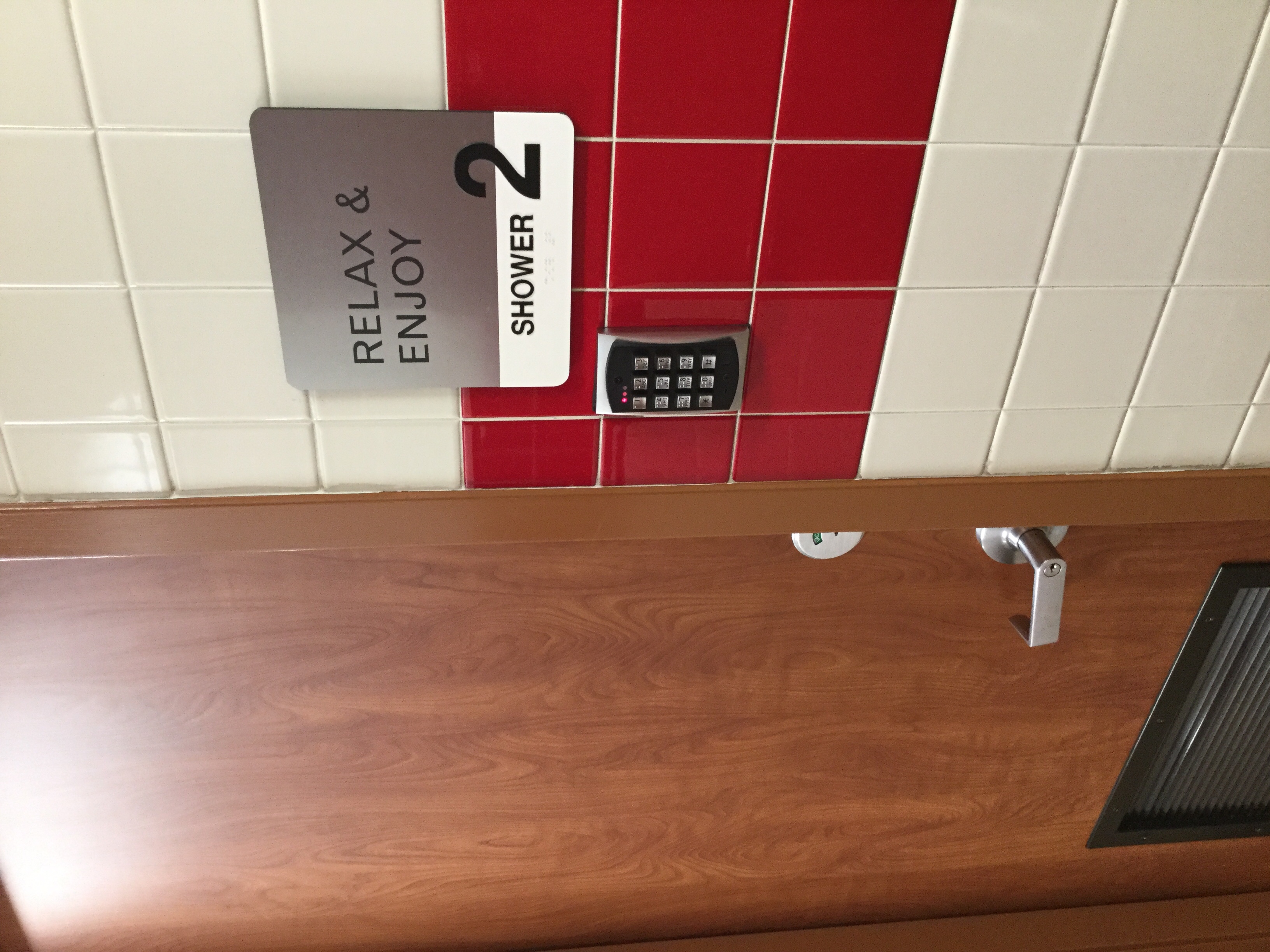 Shower door.