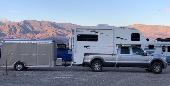 Camper in Death Valley