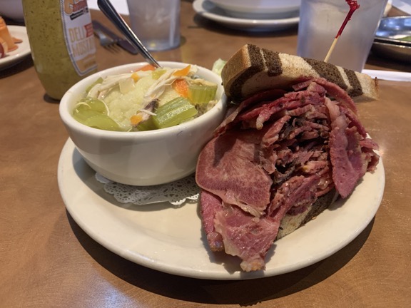 Corned Beef, Pastrami, and Tongue Sandwich