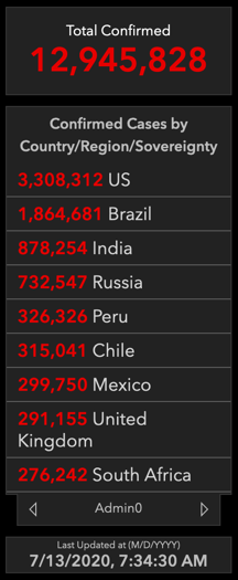 COVID-19 Cases by Country
