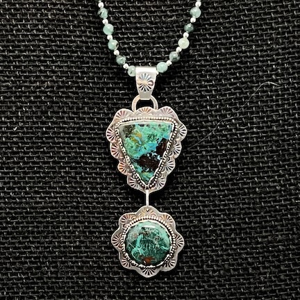 Malachite and Azurite Pendant