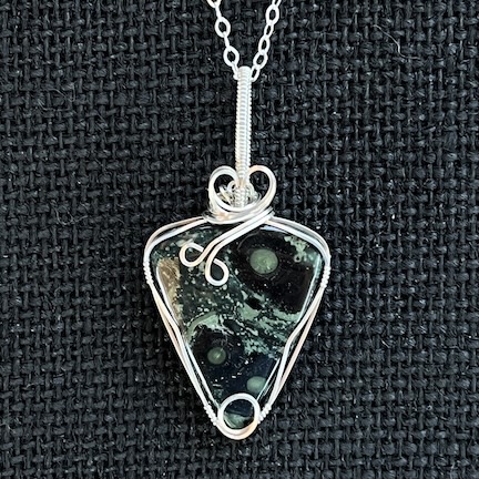 Wire framed pendant