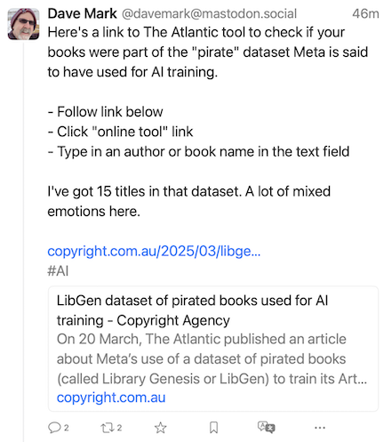 Toot about Books that Trained AI